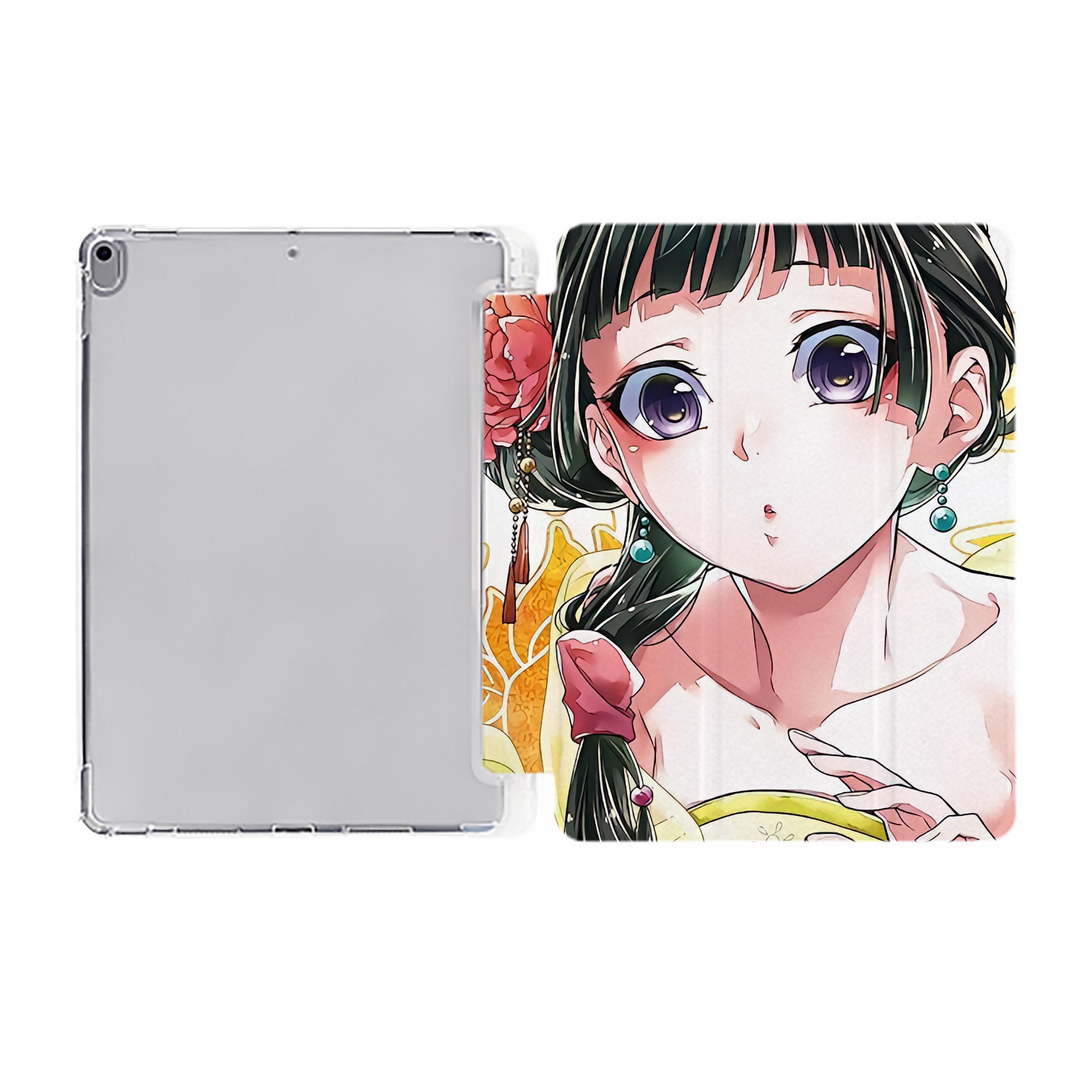（画像用） 薬屋のひとりごと The Apothecary Diaries IPad ケース ペン収納付き 三つ折りスタンド PUレザー×シリコン 対応機種9.5/10.5/10.9インチ